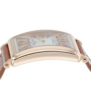 Franck Muller Long Island 18k Rose Gold Salmon Dial 36x26mm Quartz Watch 952QZ