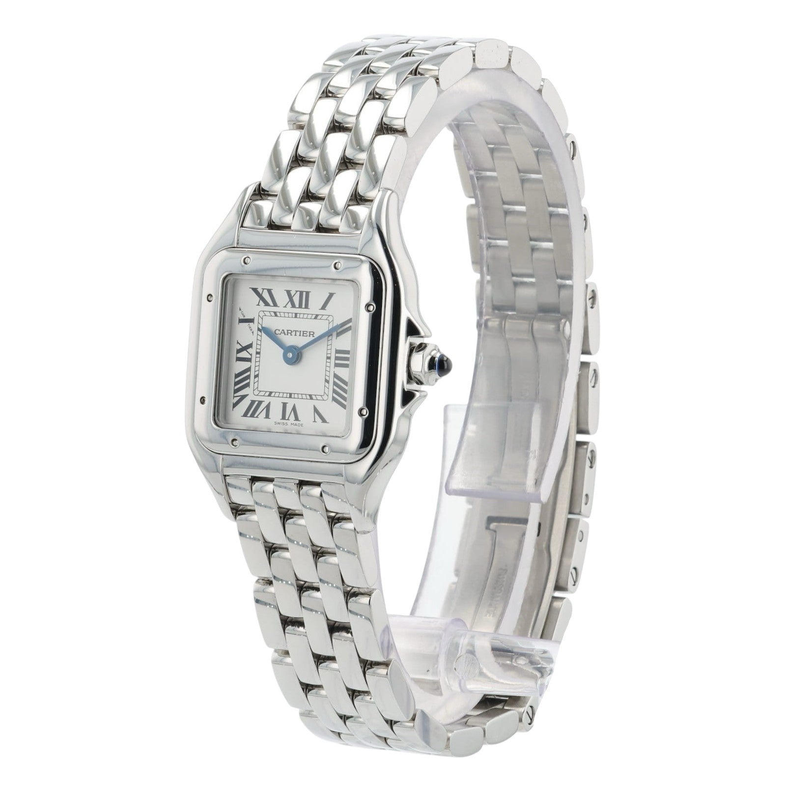 Cartier Panthere Silver Dial Stainless Steel 22mm Quartz Women's Watch WSPN0006