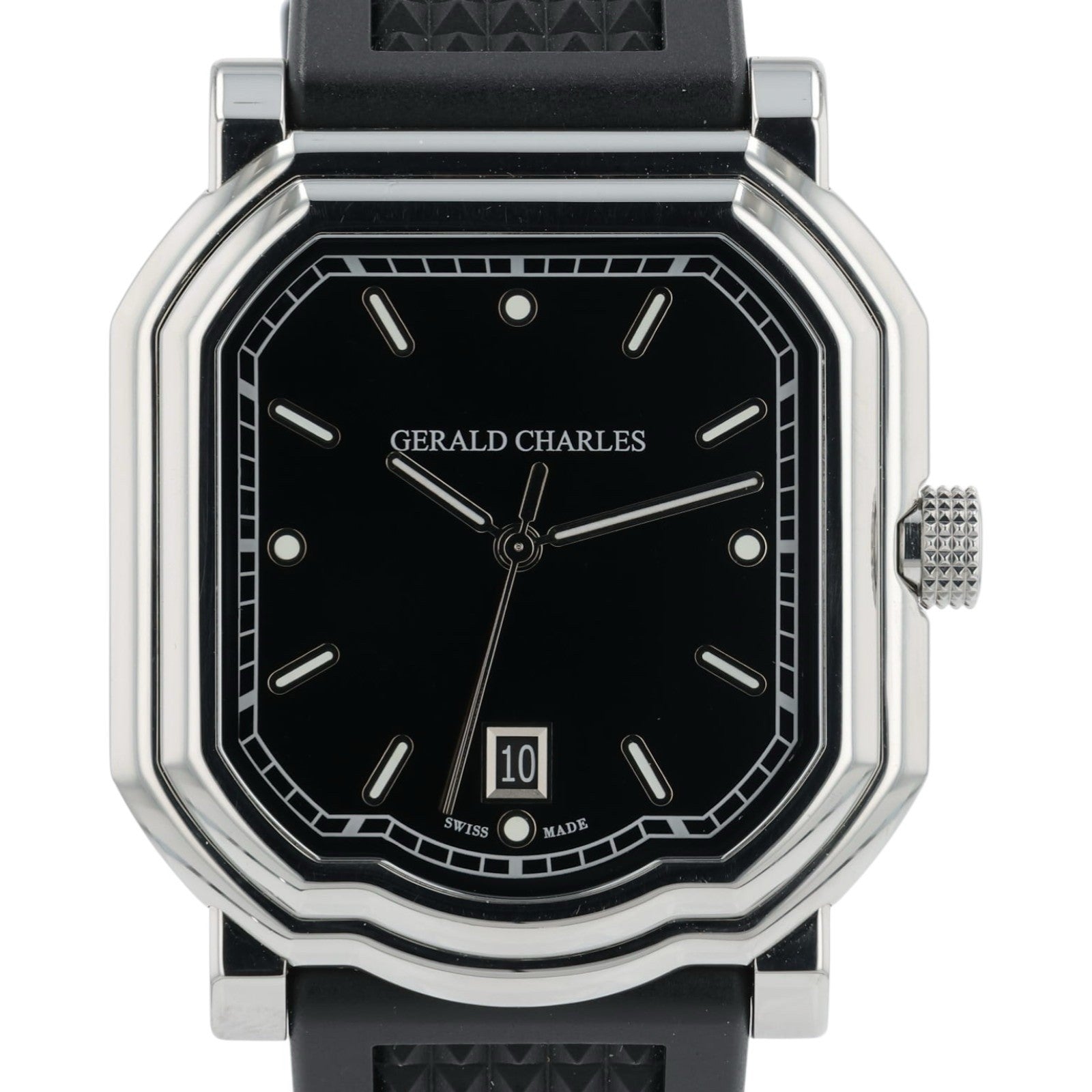 Gerald Charles Maestro Stainless Steel Black Dial 39mm Automatic Mens GC2.0-A-00