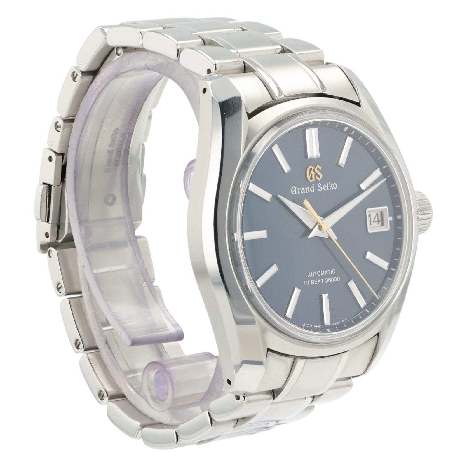 Grand Seiko Heritage Stainless Steel Blue Dial 40mm Automatic Mens Watch SBGH273