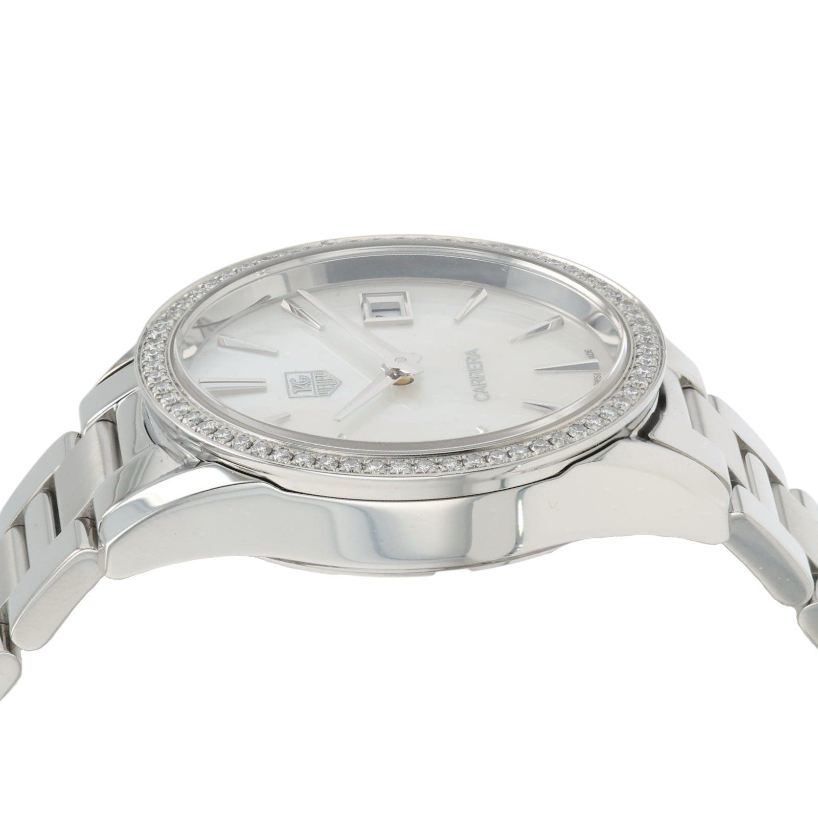 Tag Heuer Carrera Mother Of Pearl Dial Stainless Steel 32mm Quartz Watch WAR1315