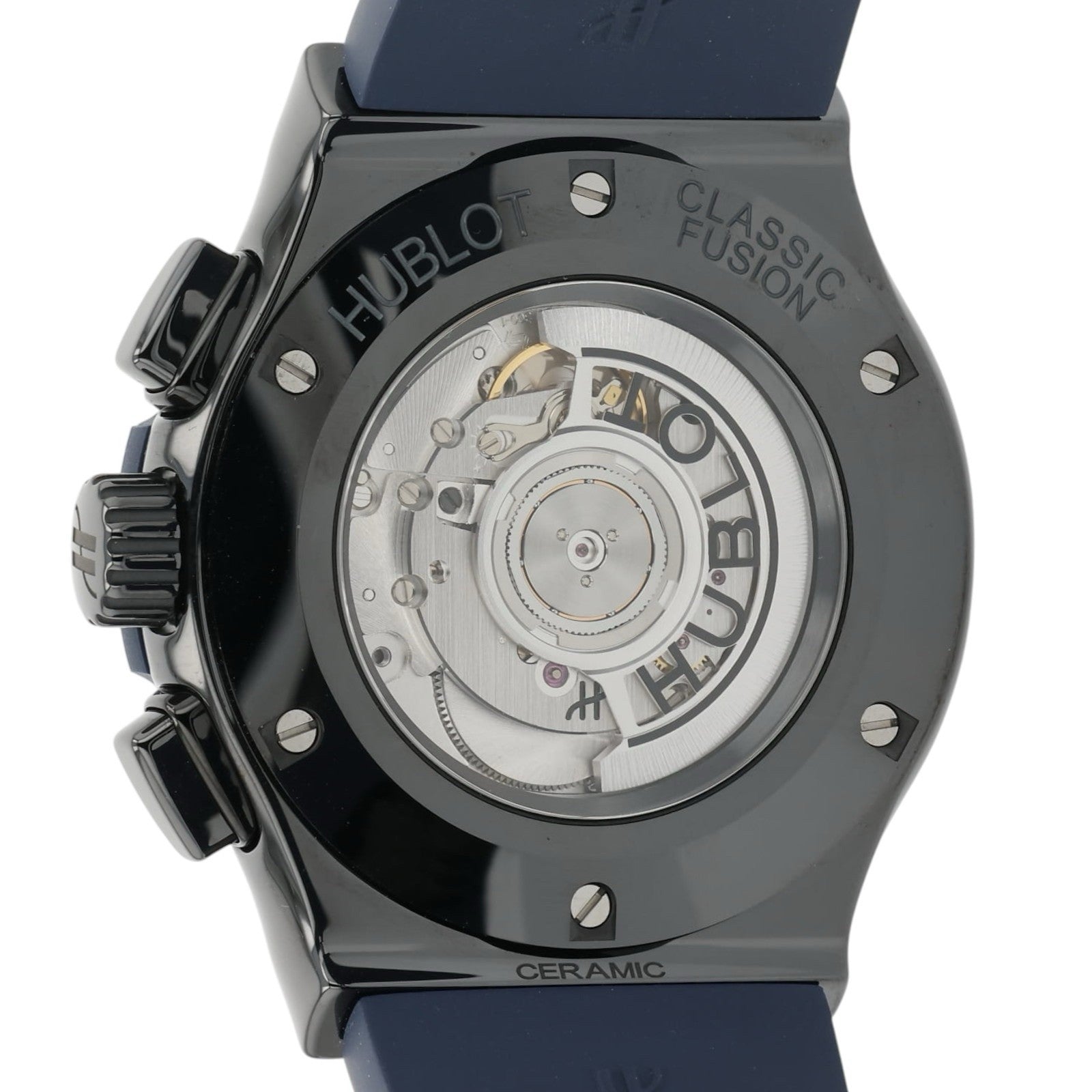 Hublot Classic Fusion Blue Dial Ceramic 45mm Automatic Mens Watch 521.CM.7170.RX