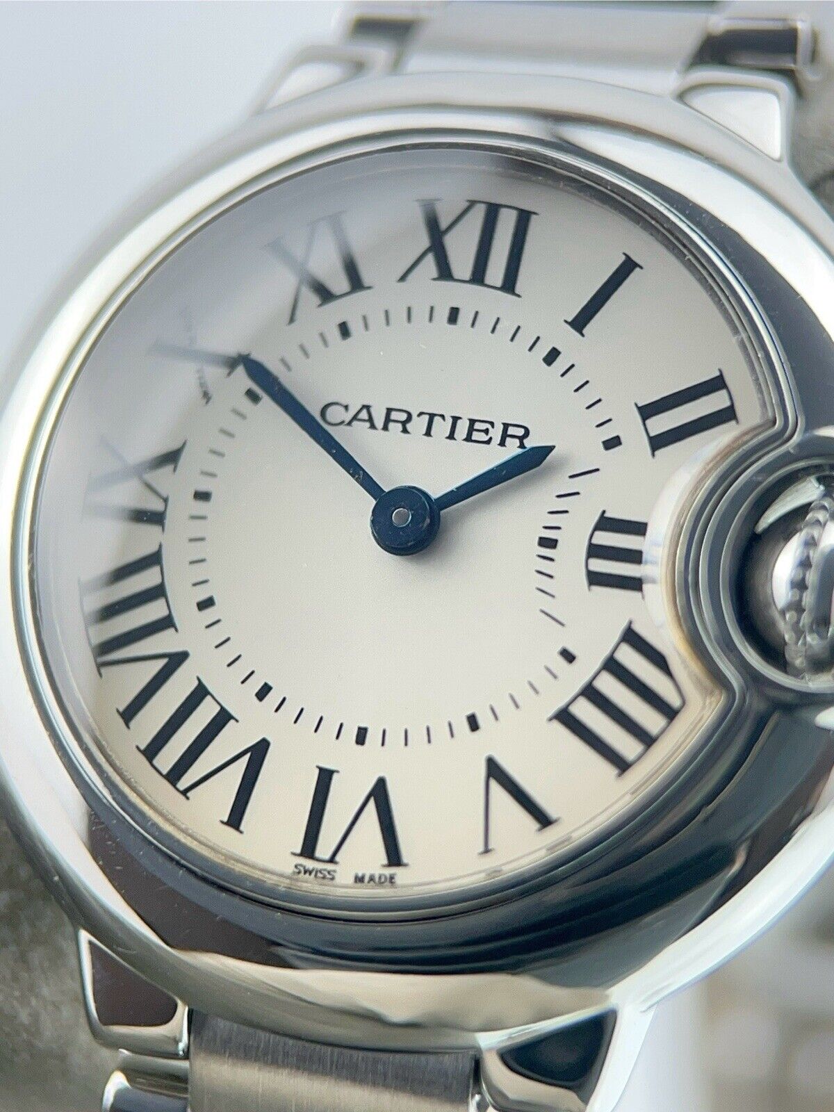 Cartier Ballon Bleu Stainless Steel Silver 28mm Quartz Women's Watch W69010Z4