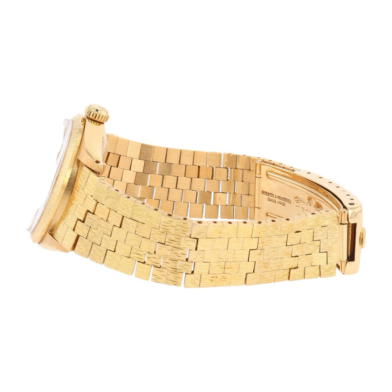 Rolex Date 18k Yellow Gold 31mm Silver Color Dial Automatic Women's Watch 6629