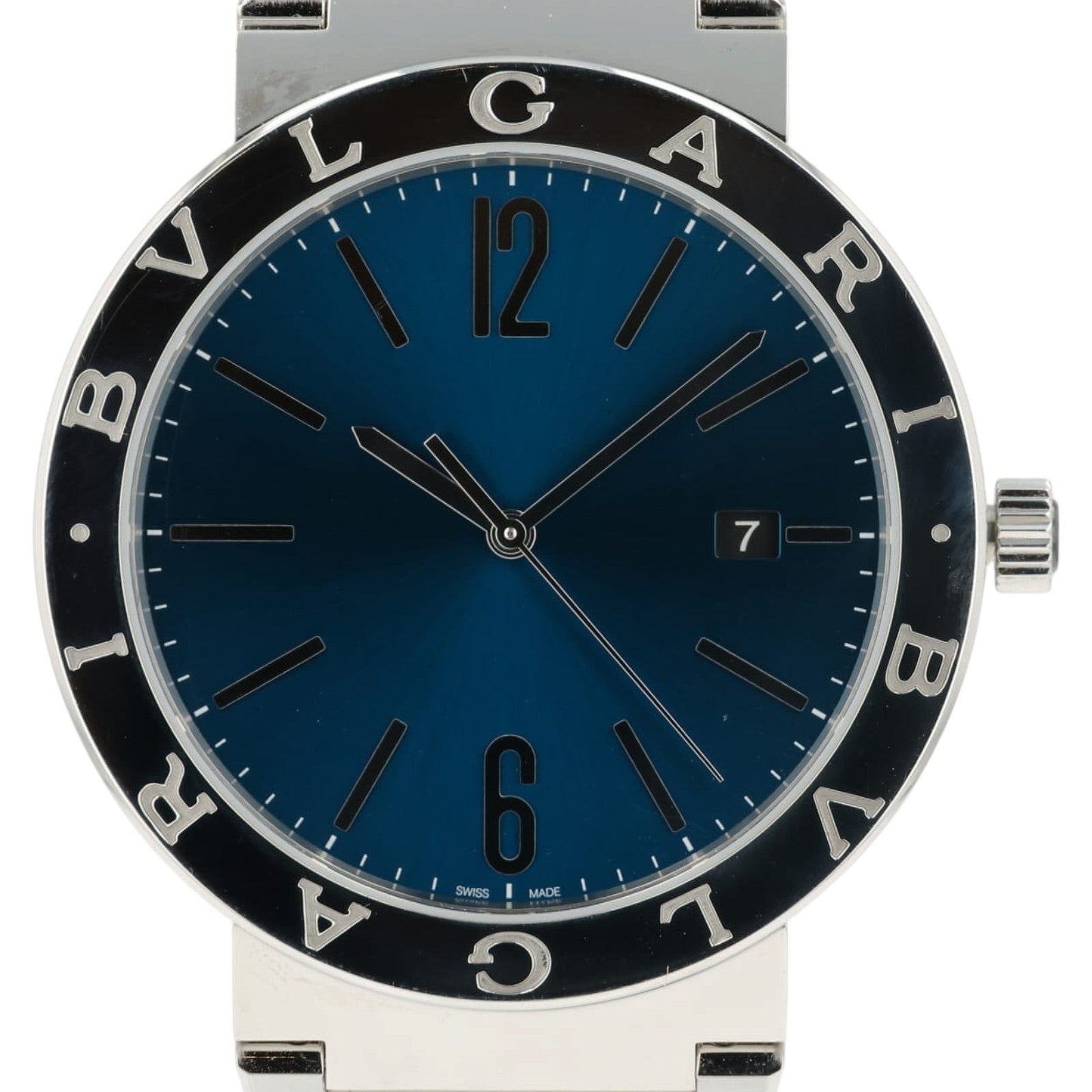 Bulgari Blue Dial Stainless Steel 41mm Automatic Mens Watch Date BB41S