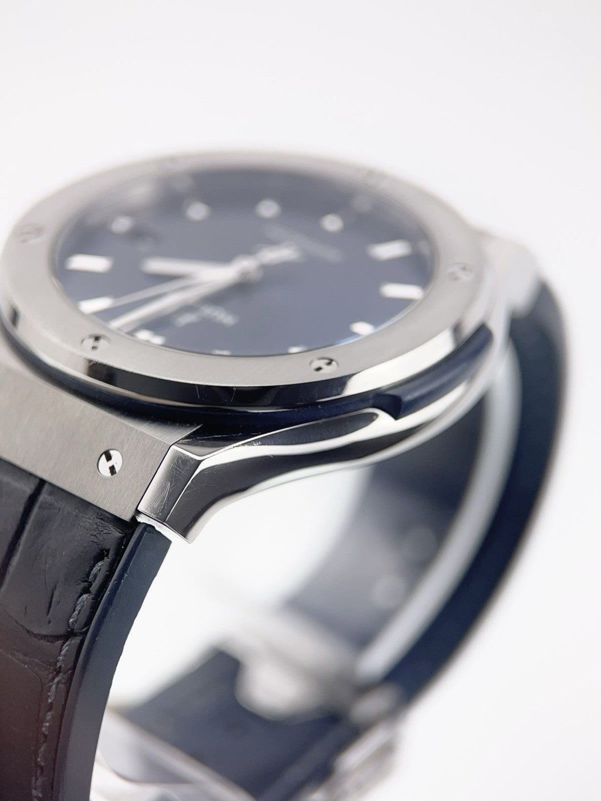 Hublot Classic Fusion Titanium Blue Dial 45mm Men's Watch 511.NS.7170.LR