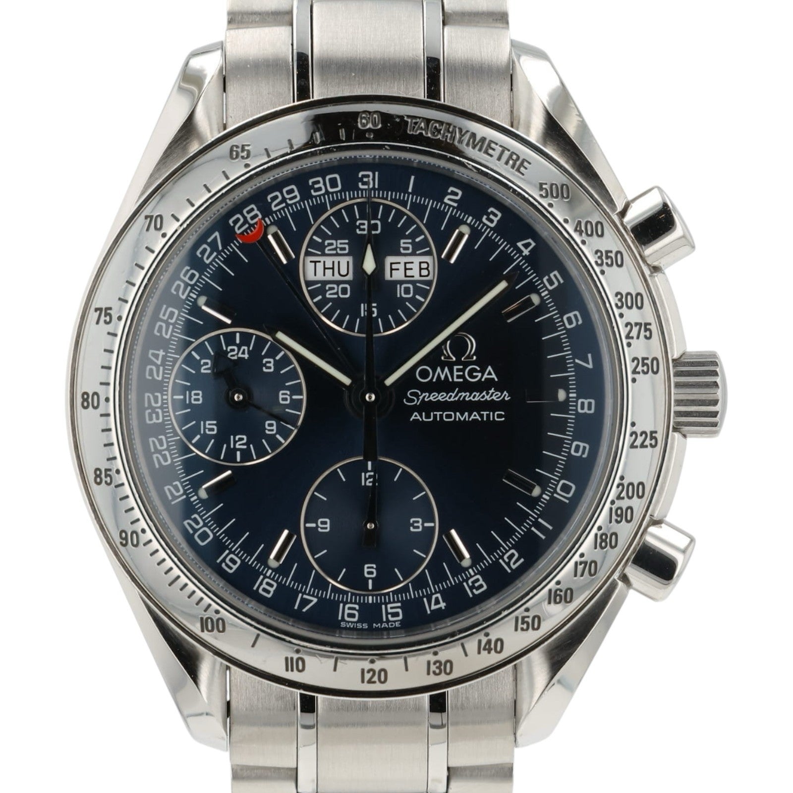 Omega Speedmaster Blue Dial Stainless Steel 39mm Automatic Mens Watch 3523.80.00