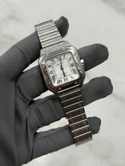 2024 Cartier Santos WSSA0029 Automatic Stainless White Dial Midsize Watch 35mm