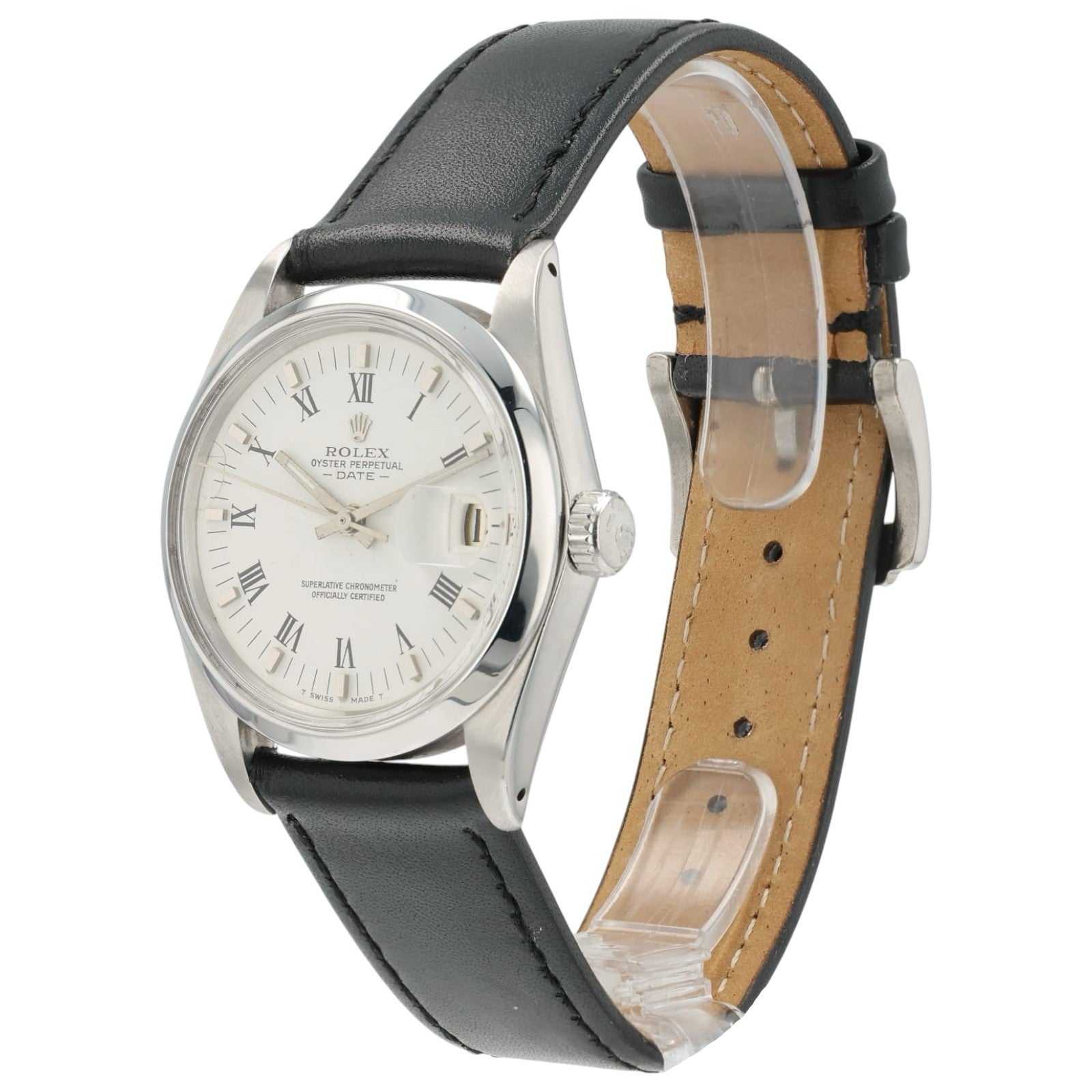 Rolex Date White Dial Stainless Steel 34mm Automatic Movement Mens Watch 1501