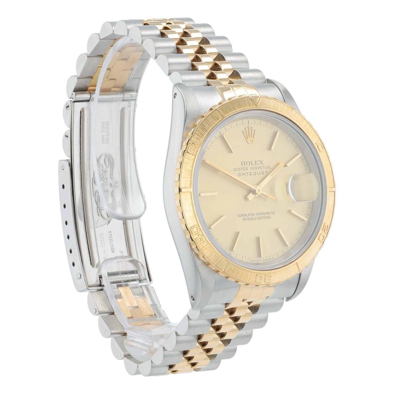 Rolex Datejust Gold & Steel Champagne Dial 36mm Automatic Men’s Watch 16233
