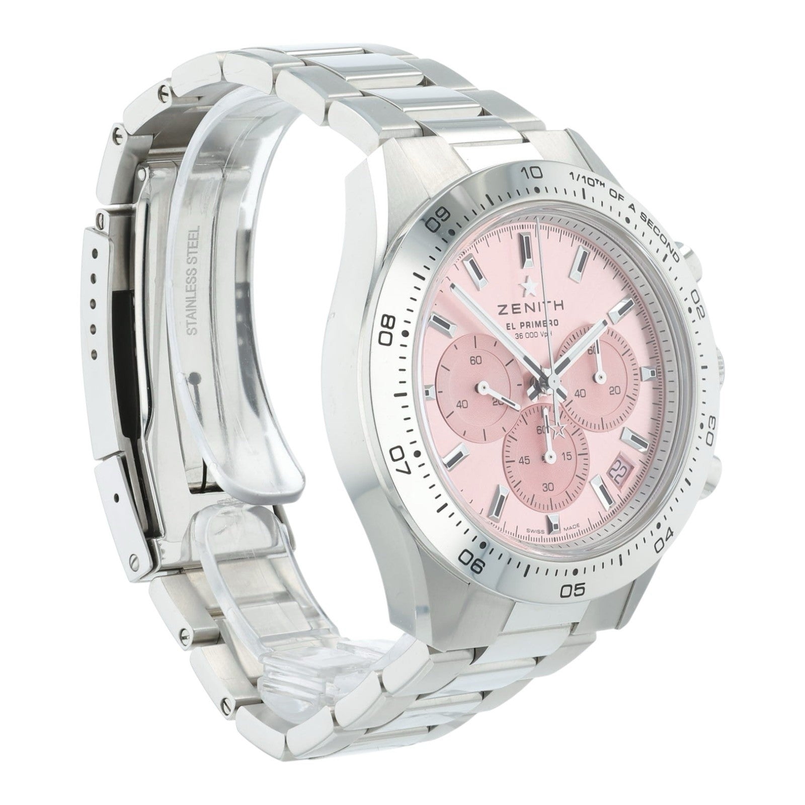 Zenith Chronomaster Sport Pink Dial Steel 41mm Automatic Mens Watch 03.3109.3600