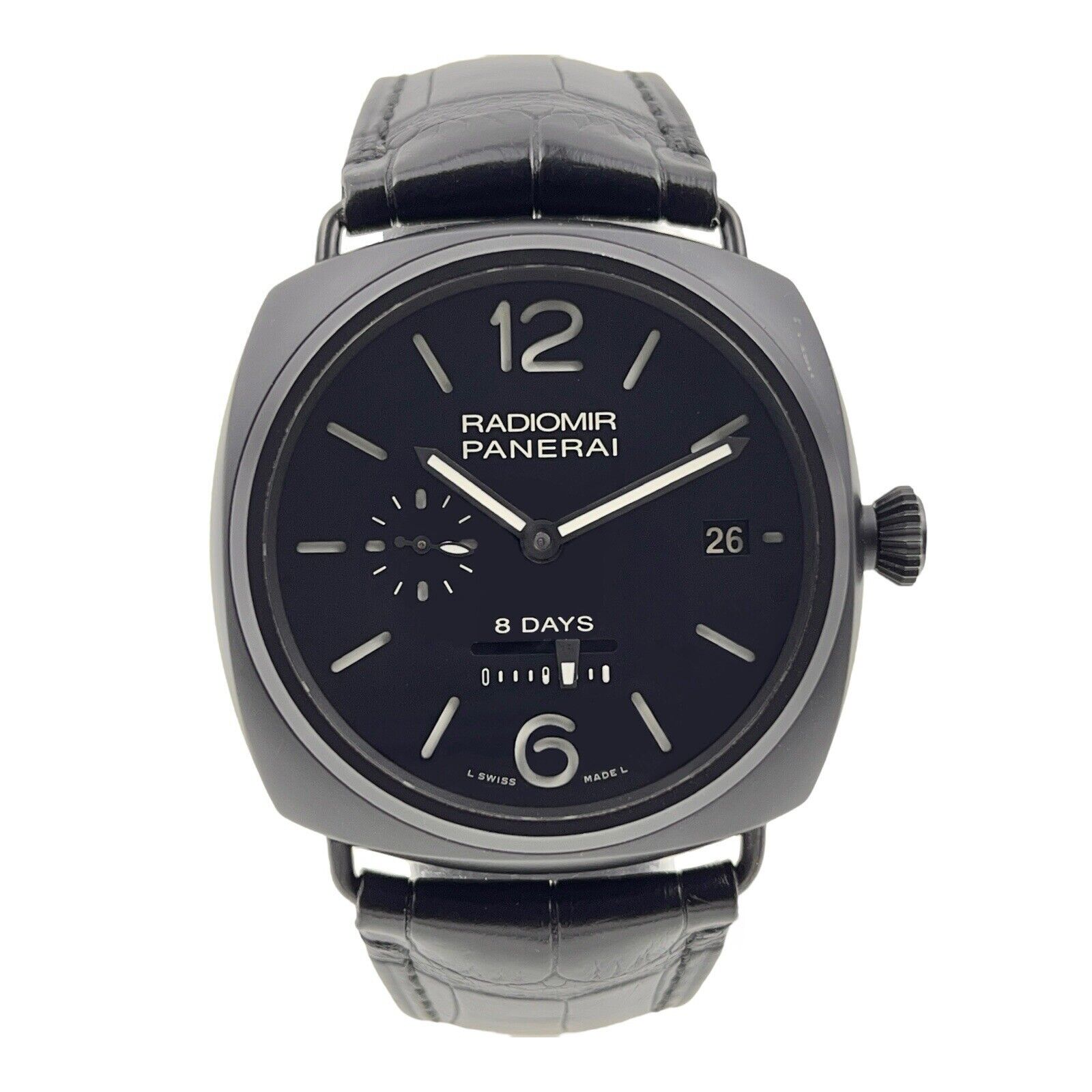 Panerai Radiomir 8 Days Ceramic Black 45mm Manual Wind Men’s Watch PAM00384