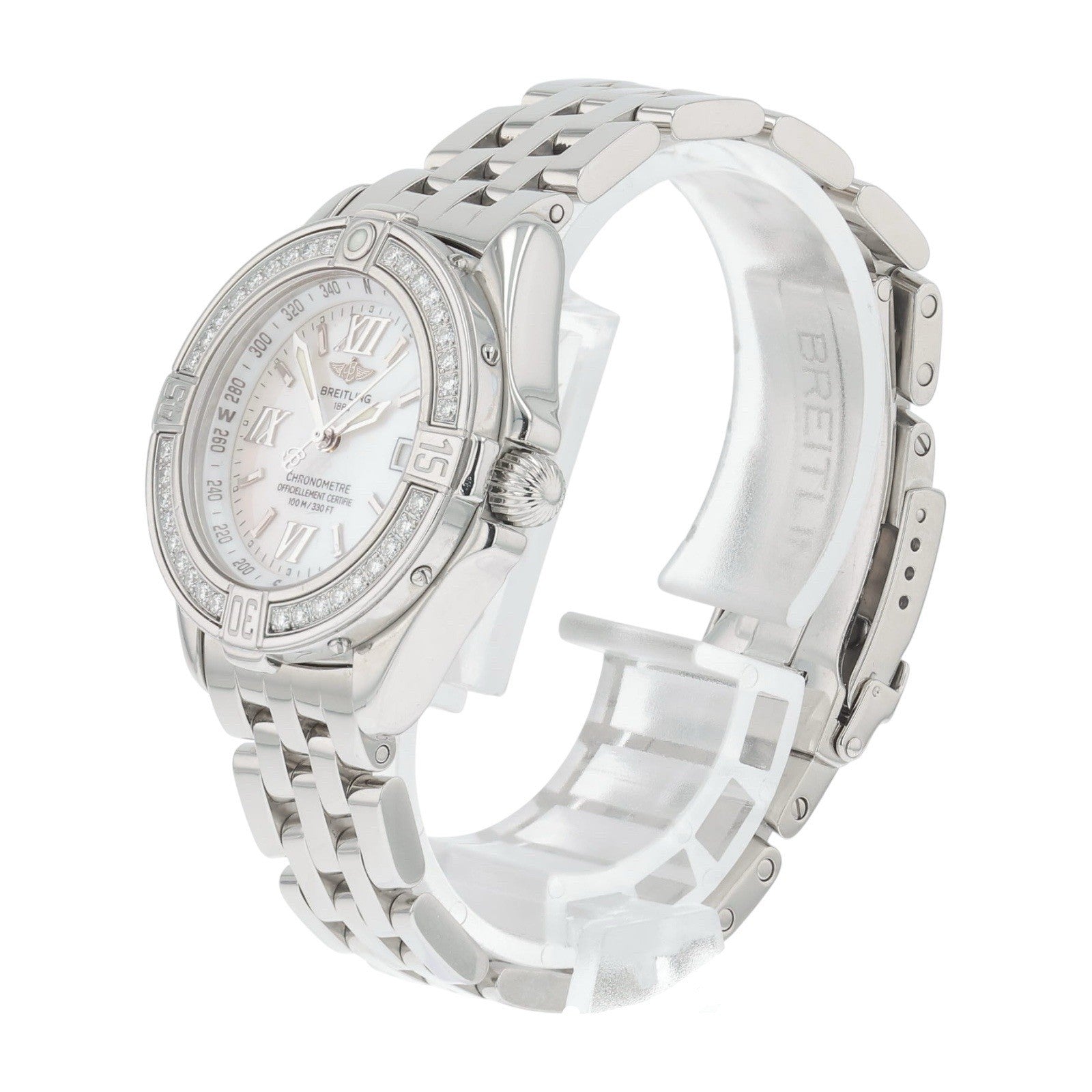 Breitling B Class Diamond Steel Mother Of Pearl Dial 31mm Quartz Women’s A67365
