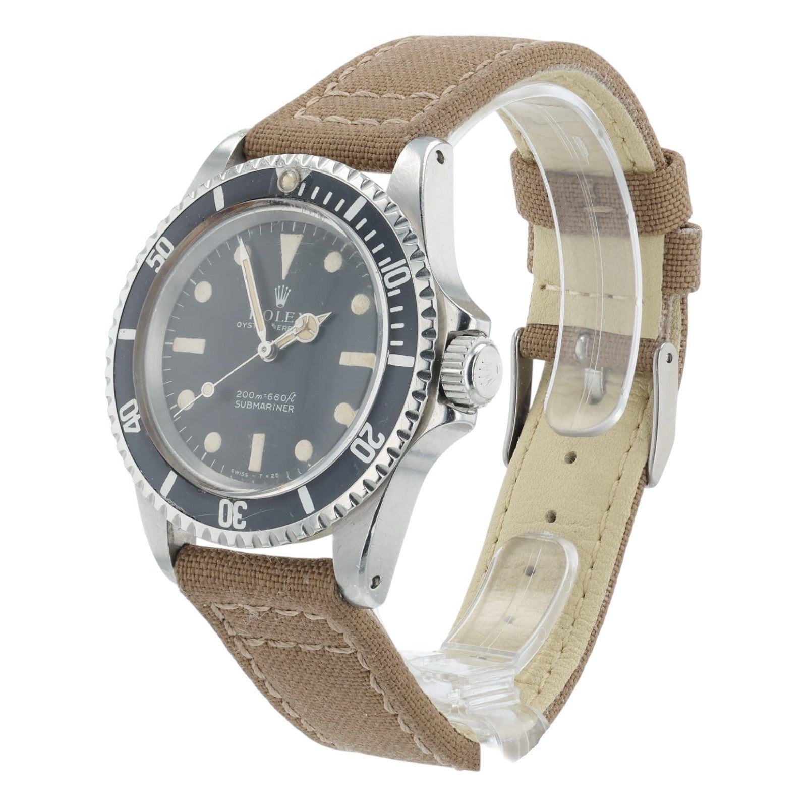 1966 Rolex Submariner Stainless Steel Black Dial 40mm Automatic Men’s Watch 5513