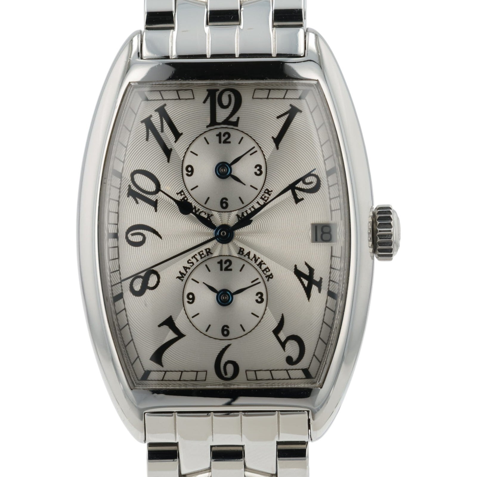 Franck Muller Master Banker Silver Dial Steel 32mm Automatic Mens Watch 2852MB