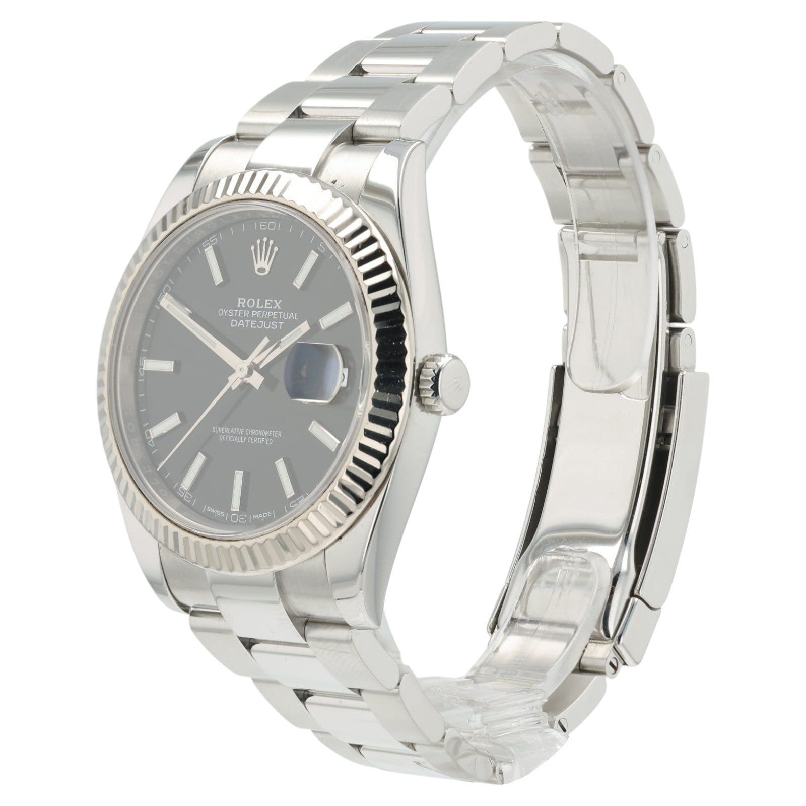 Rolex Datejust Black Dial Stainless Steel 41mm Automatic Movement Mens 126334