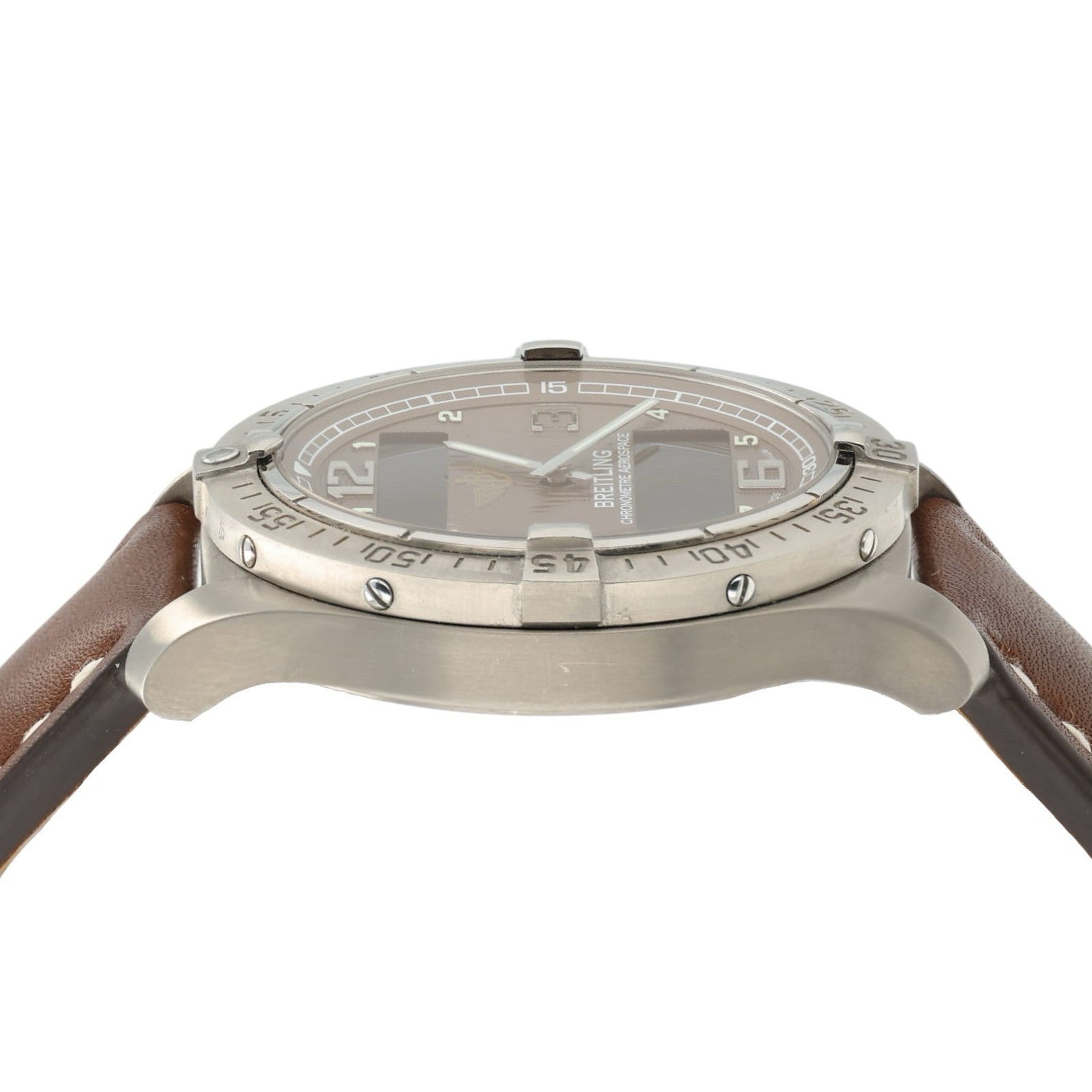 Breitling Aerospace Brown Dial Titanium 42mm Quartz Movement Mens Watch E79362