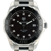 TAG Heuer Aquaracer Black Mother of Pearl Diamond Womens Watch WAY131M.BA0748
