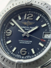 Breitling Colt Stainless Steel Blue Unisex 36mm Quartz Watch A74389 - Box/Papers