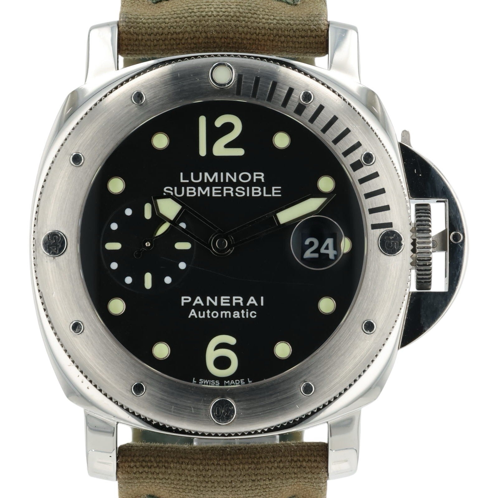 Panerai Luminor Submersible Black Dial Steel 44mm Auto Men's Watch PAM00024