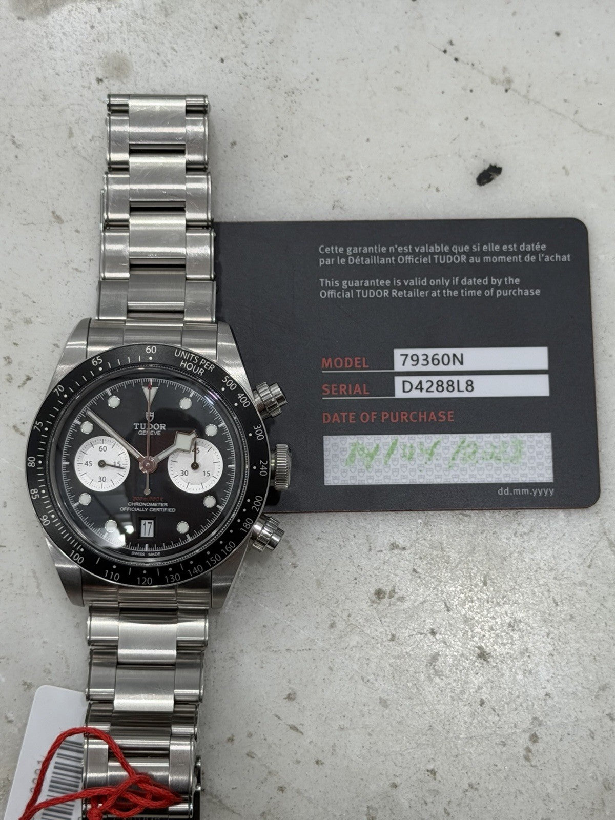 2023 Tudor Black Bay Chronograph 79360N 41mm Black Dial Stainless - Box Papers