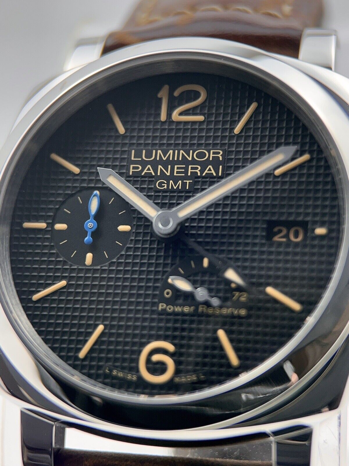 Panerai Luminor 1950 3 Days GMT Power Reserve Mens 42mm Watch Ref- PAM01537