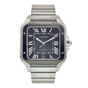 Cartier Santos Stainless Steel Grey Dial 39.8mm Automatic Men's Watch WSSA0037