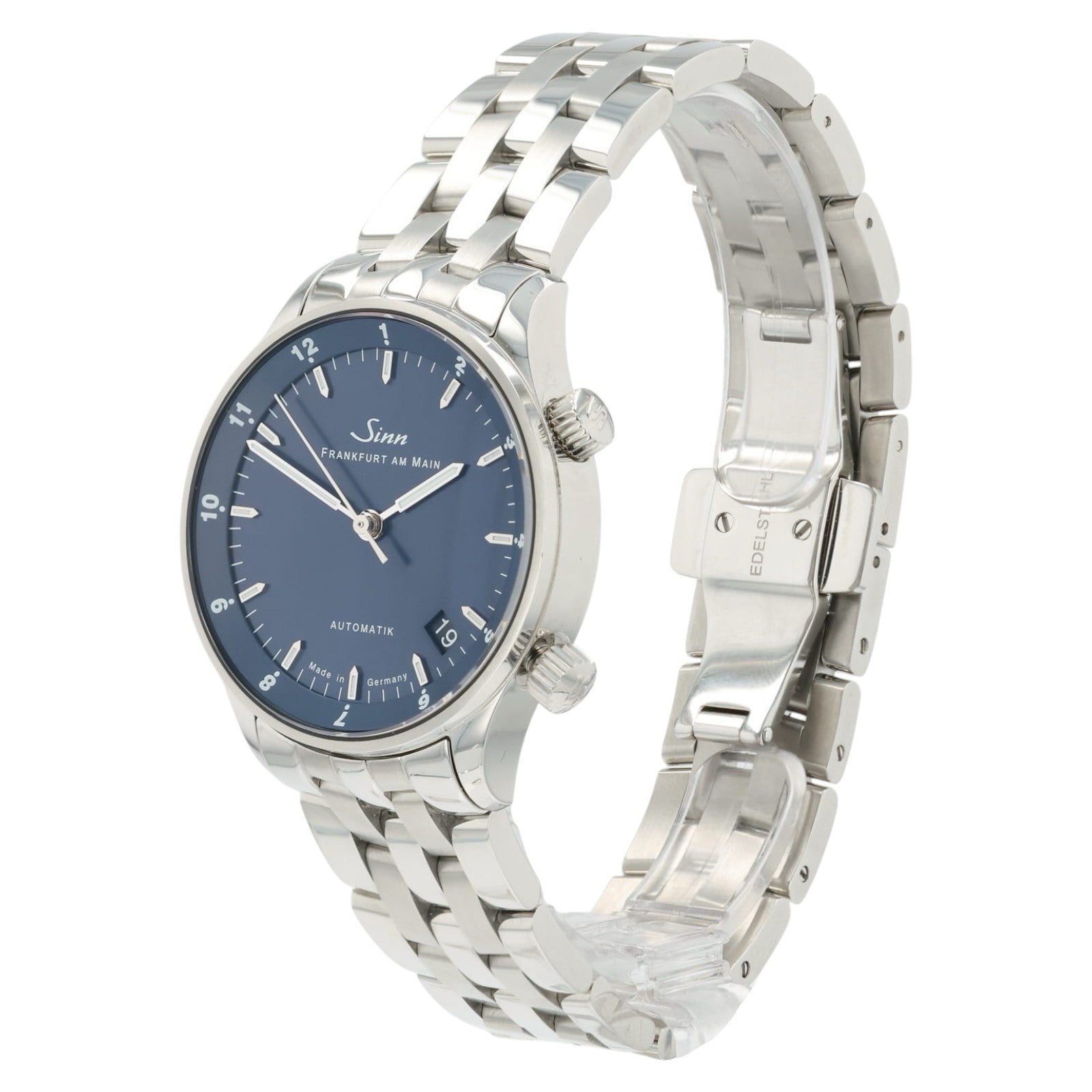 Sinn B Frankfurt Blue Dial Stainless Steel 34mm Automatic Men’s Watch 6033