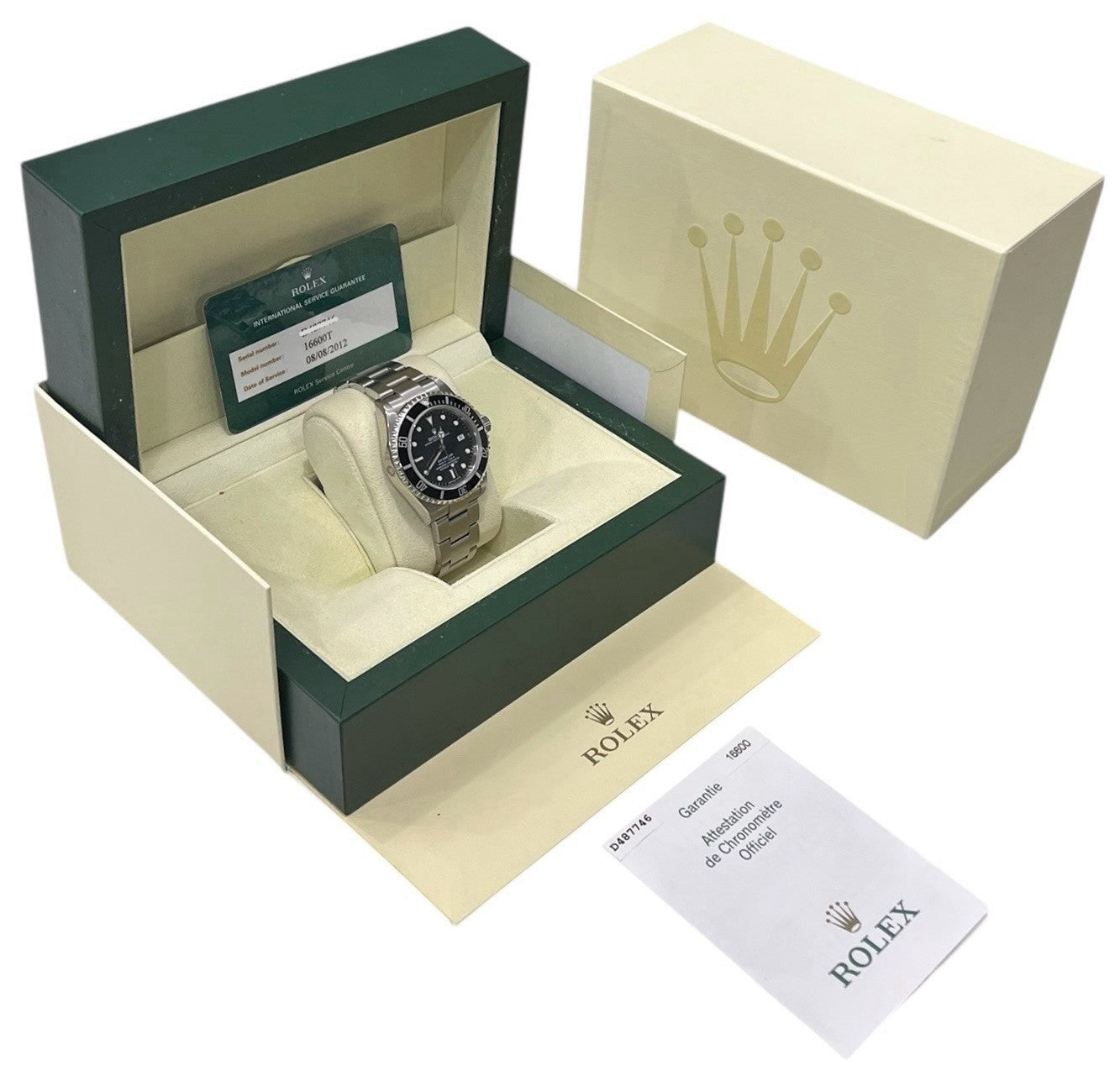 Rolex Sea-Dweller Stainless Steel Black Dial 40mm Automatic Mens Watch 16600T