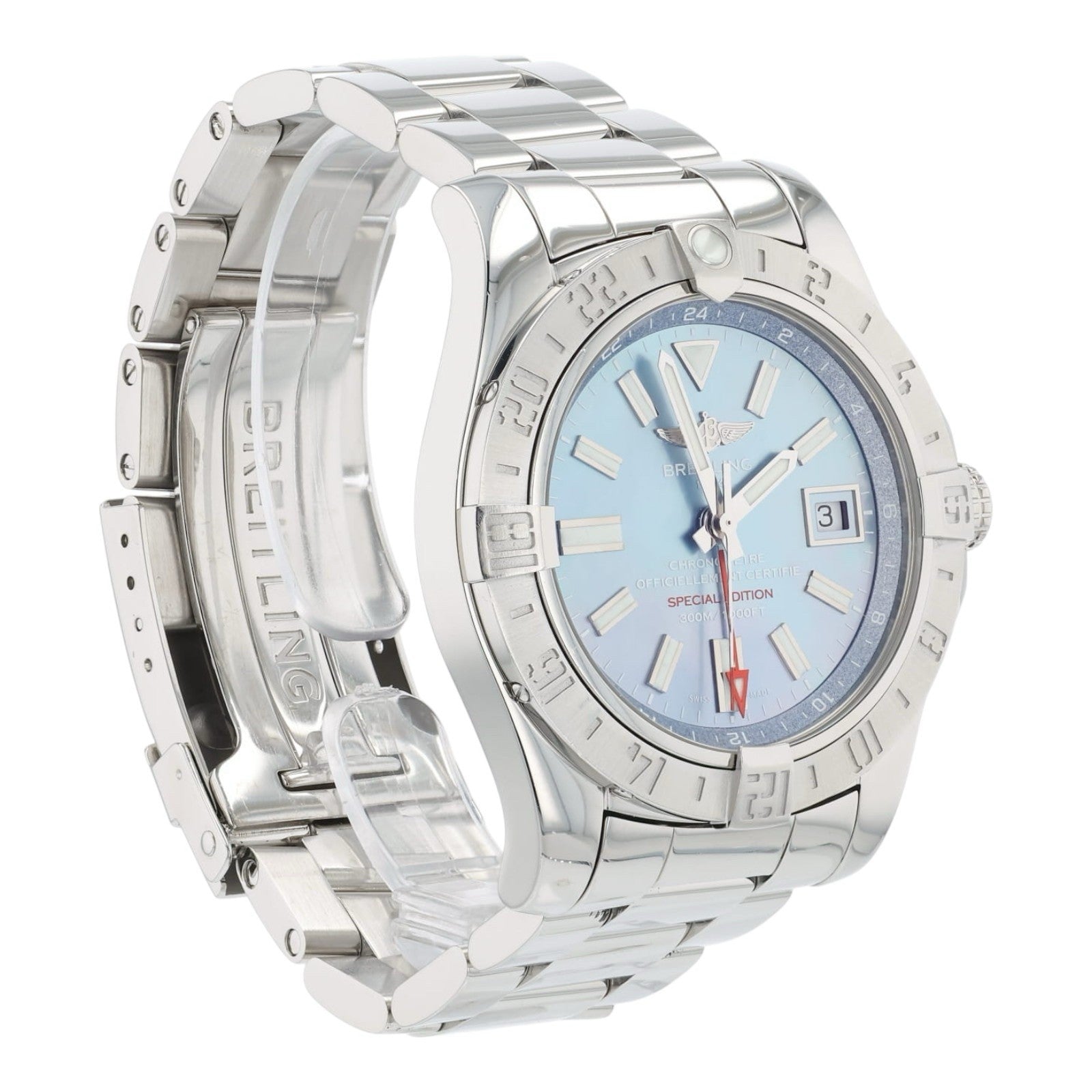 Breitling Avenger Blue MOP Dial 43mm Stainless Steel Automatic Mens Watch A32390