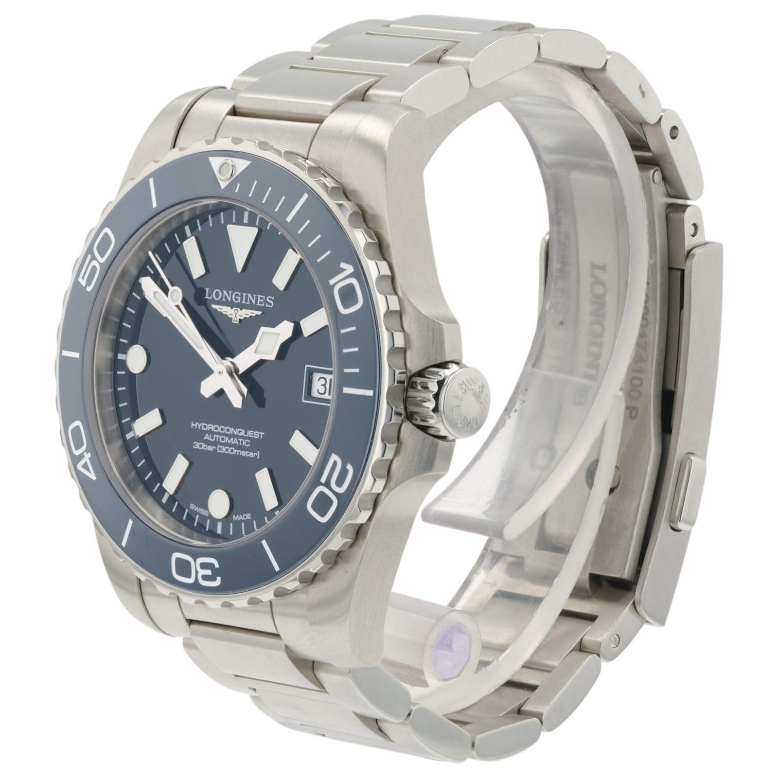 Longines Hydroconquest Blue Dial Stainless Steel 39mm Automatic Mens L3.779.4