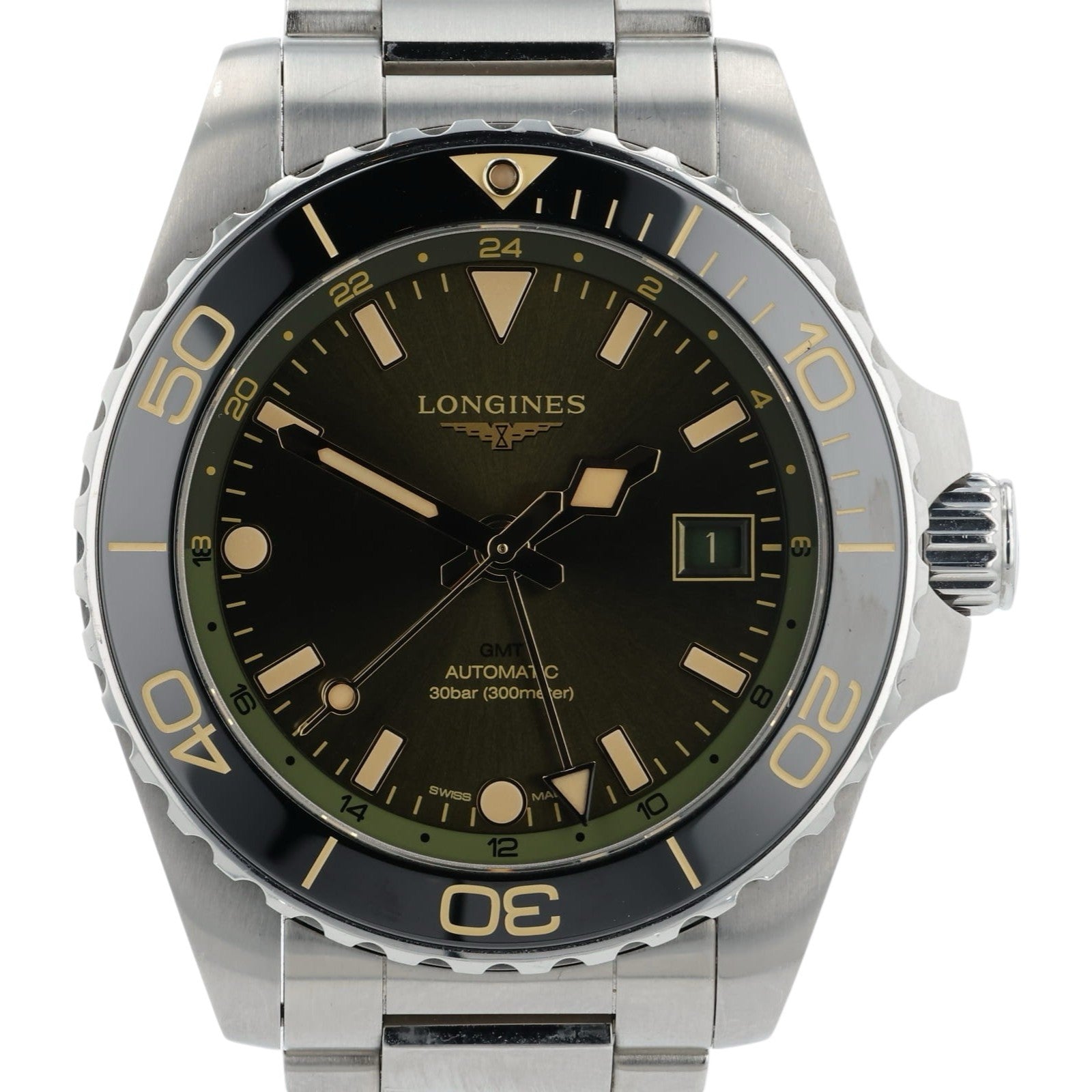 Longines HydroConquest Green Dial Stainless Steel 41mm Automatic Men’s L3.790.4
