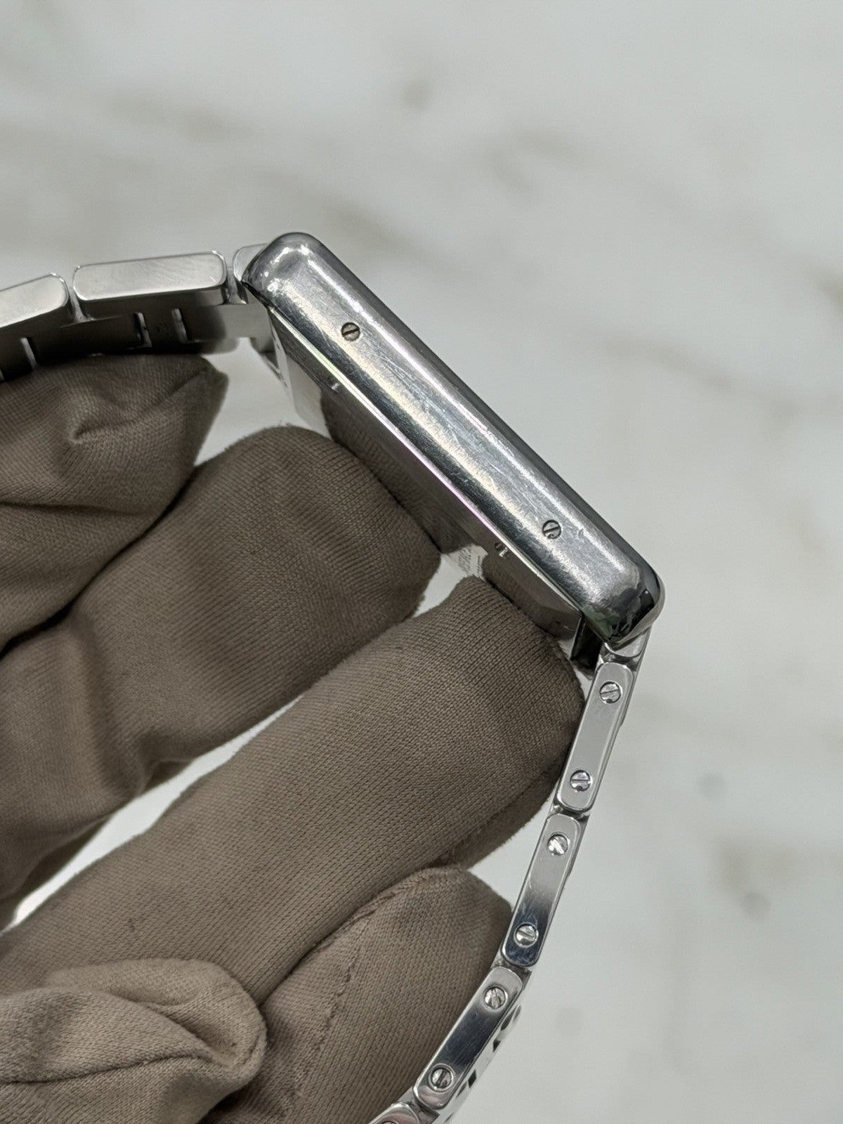 Cartier Tank Solo Date XL Stainless Steel 31mm Automatic Men's Watch 3515