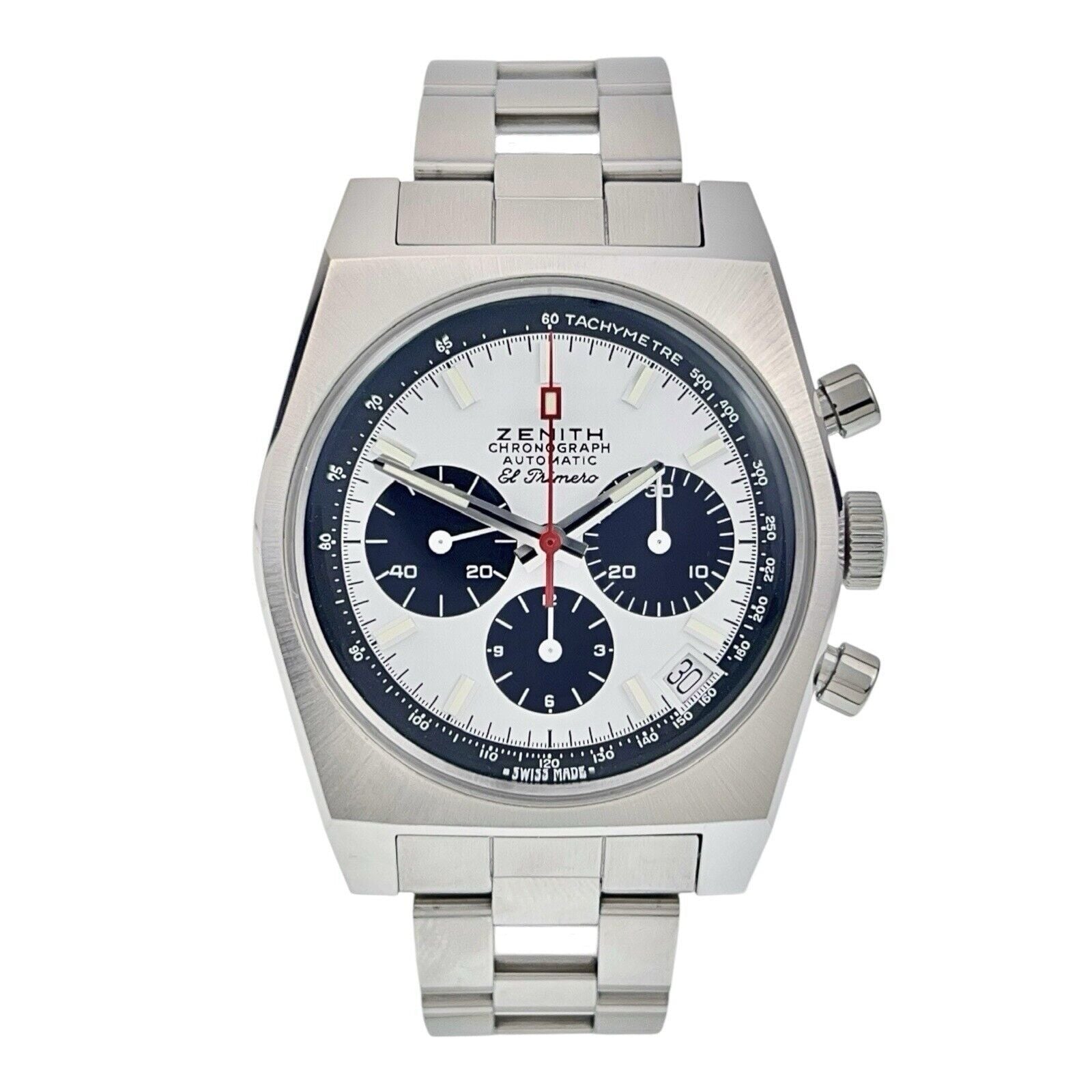 Zenith El Primero Chronomaster Steel White Dial 37mm Automatic Mens Watch A384