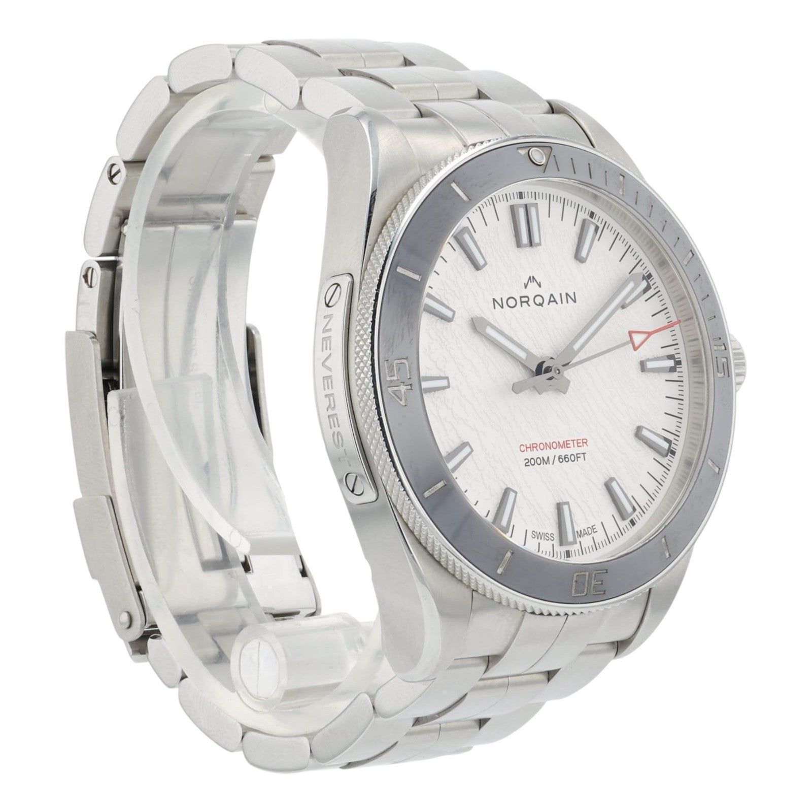 Norqain Adventure Neverest White Dial Steel 41mm Automatic Men’s Watch NN1001