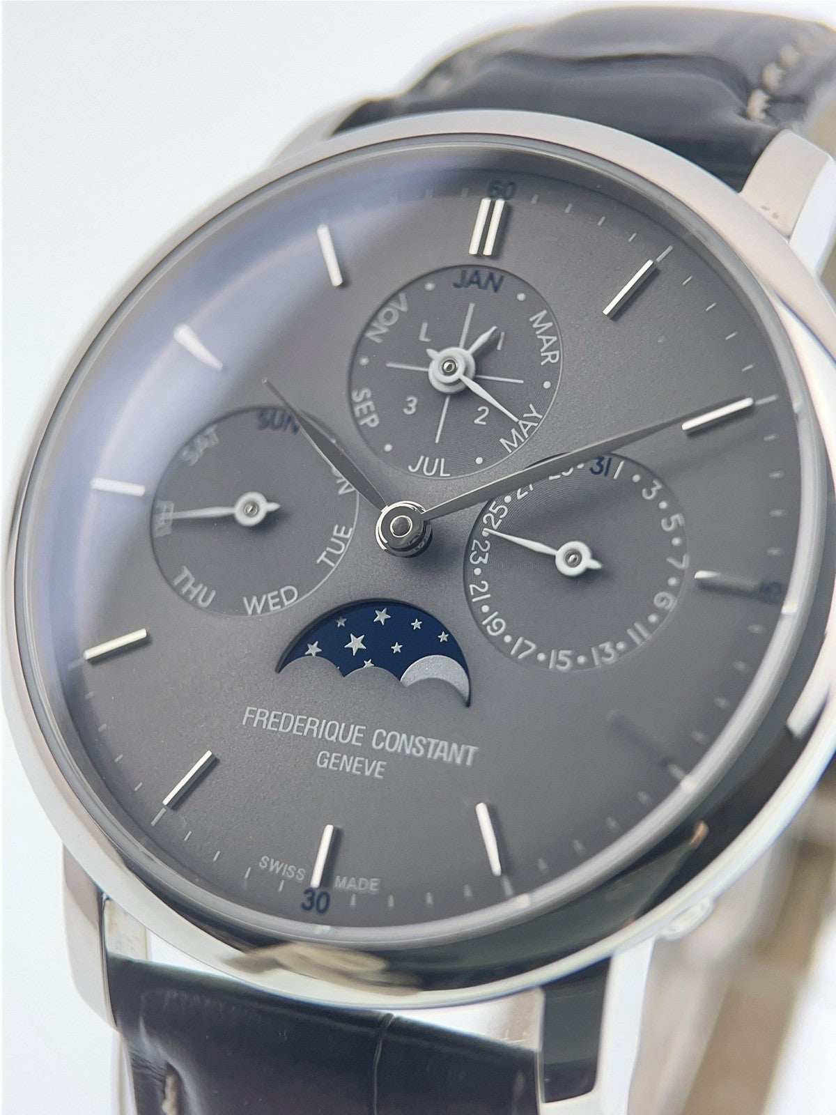Frederique Constant Slimline Perpetual Steel Grey Dial 42mm Automatic FC-775G4S6