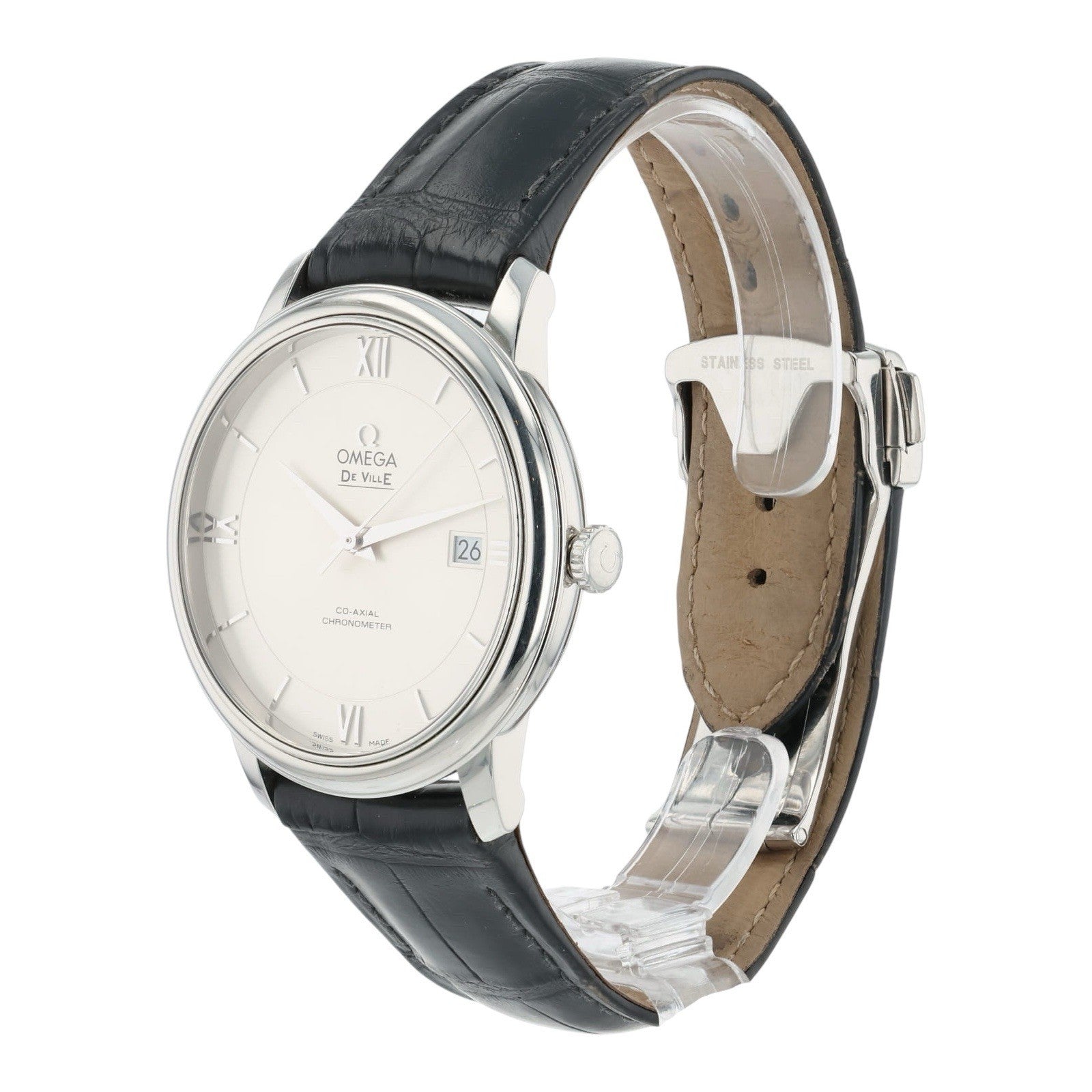 Omega De Ville Prestige Steel Silver Dial 40mm Automatic Mens Watch 424.13.40.20