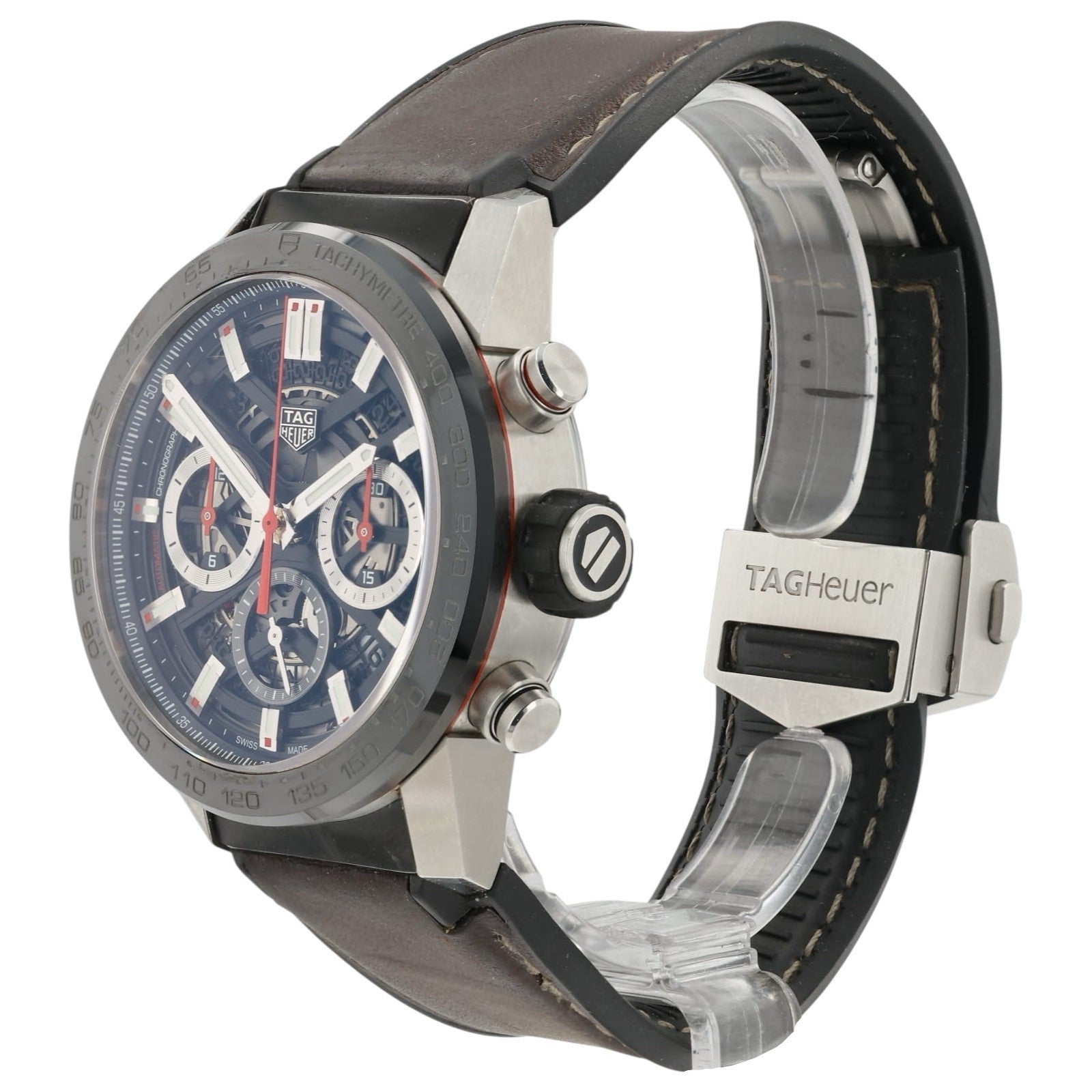 Tag Heuer Carrera Skeleton Dial Stainless Steel 43mm Automatic Mens CBG2010