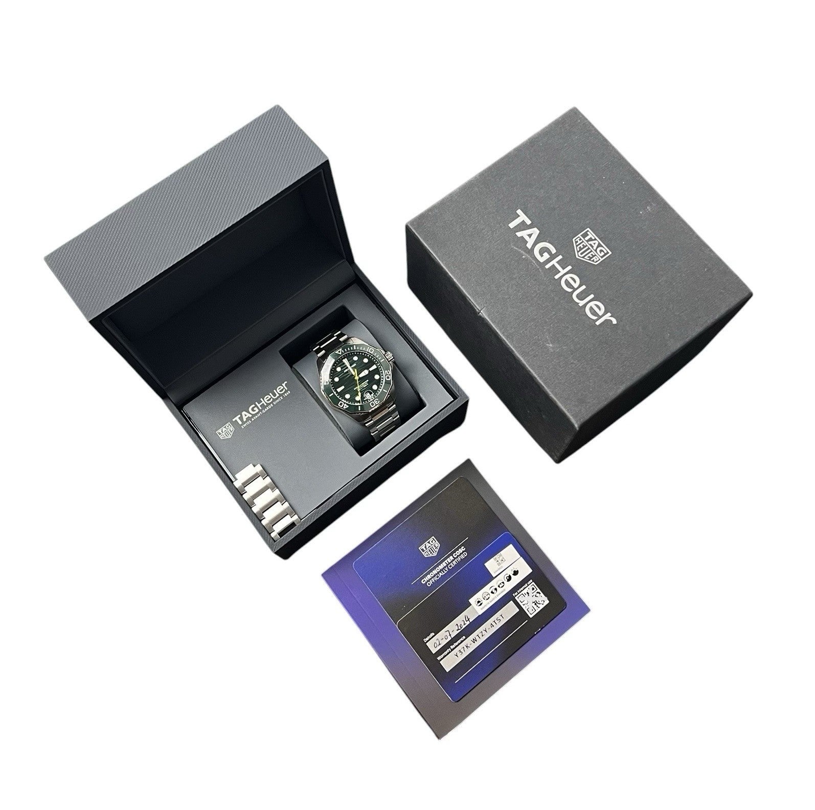 Tag Heuer Aquaracer Green Dial Stainless Steel 42mm Automatic Mens Watch WBP5116