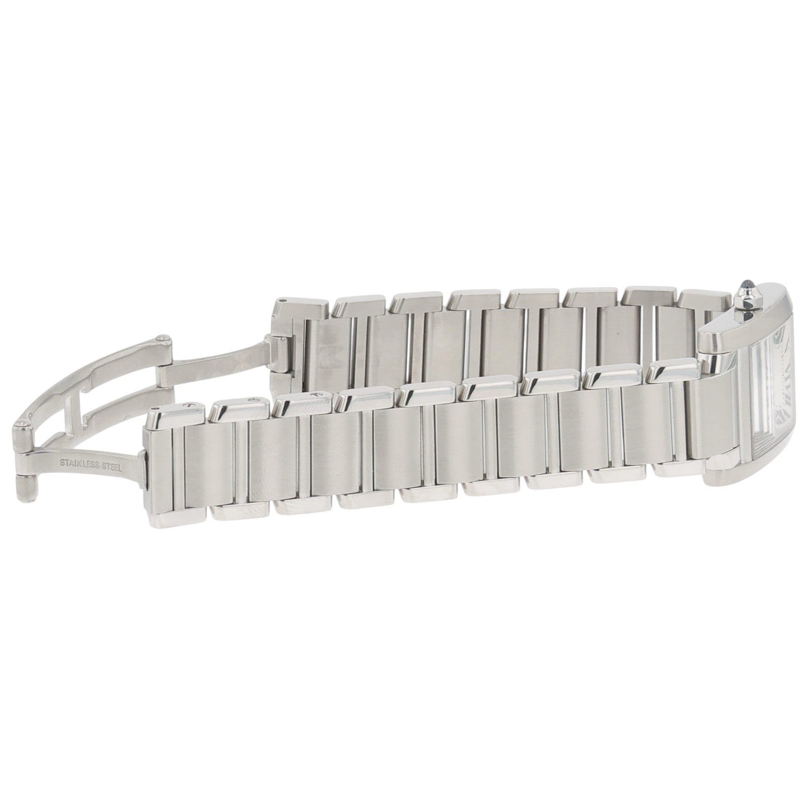 Cartier Tank Franchise Steel Silver Dial 25x20mm Quartz Women’s Watch W51008Q3