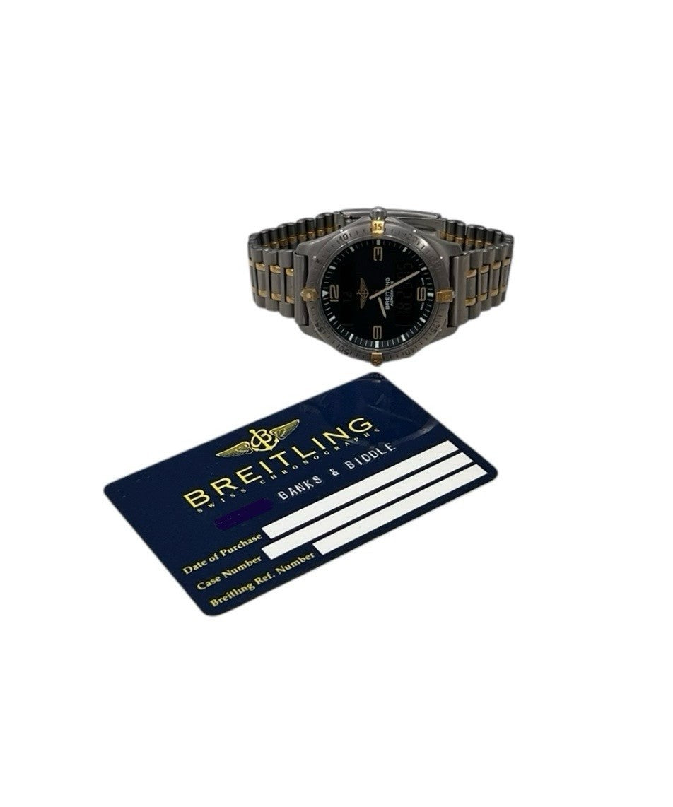 Breitling Aerospace Titanium Grey Dial 40mm Quartz Movement Mens Watch F56062