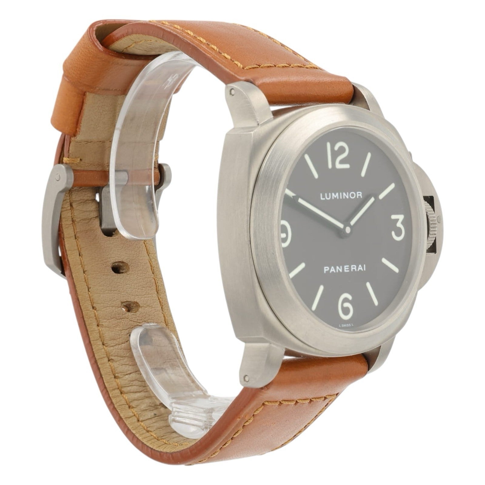 Panerai Luminor Black Dial Titanium 44mm Manual Wind Men’s Watch PAM00055