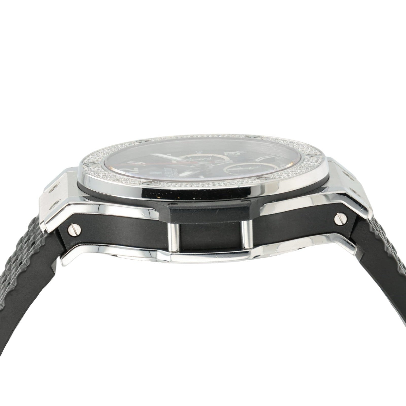 Hublot Big Bang Black Dial Diamond Steel 44mm Automatic Mens 301.SX.140.RX.114