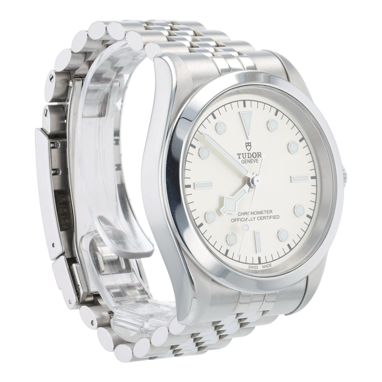 Tudor Black Bay Stainless Steel Silver Dial 41mm Automatic Movement Mens 79680