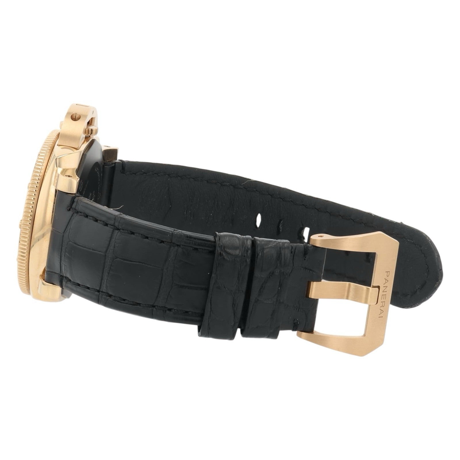 Panerai Submersible 18k Rose Gold Black Dial 42mm Automatic Mens Watch PAM01164