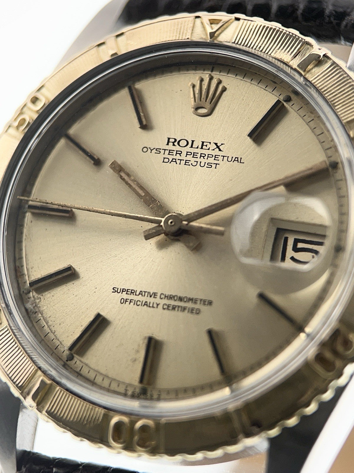 Rolex Datejust Turn-O-Graph Gold & Steel Champagne Dial 36mm Automatic Mens 1625