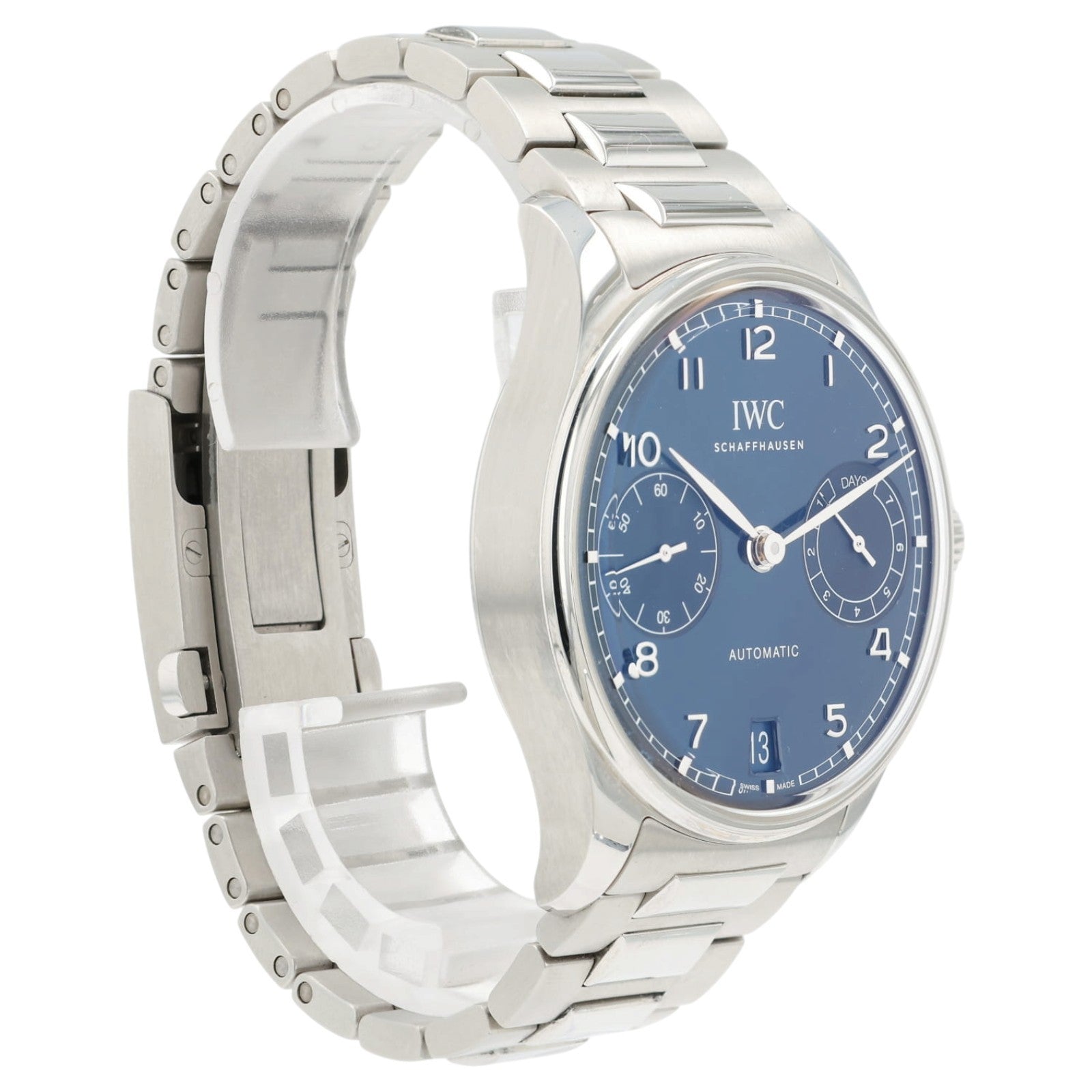 IWC Portugieser Blue Dial Stainless Steel 42mm Automatic Mens Watch IW501704