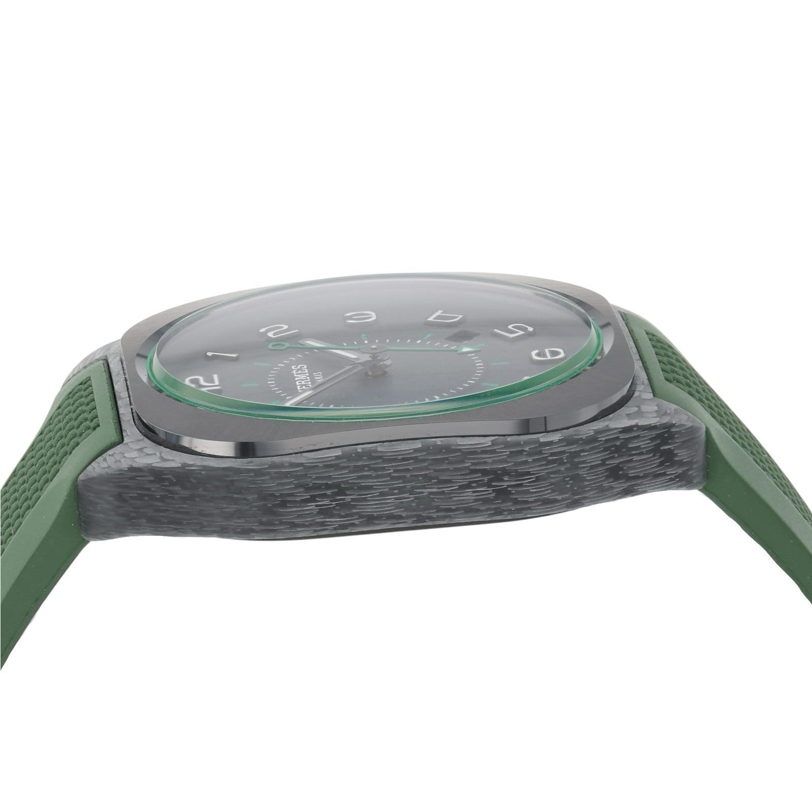 Hermes H08 Carbon & Titanium Gray Dial 42mm Automatic Men's Watch W/ Box