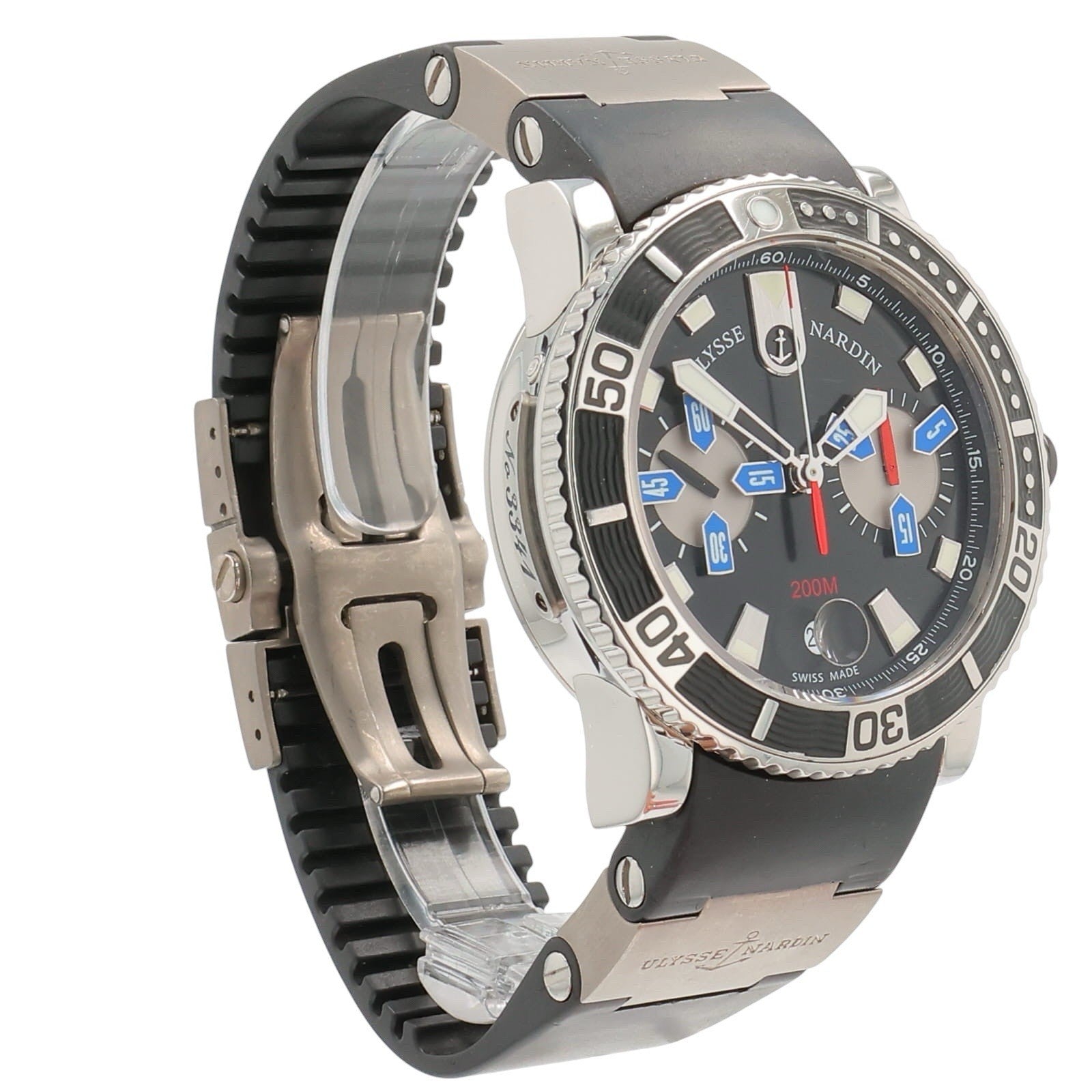 Ulysse Nardin Maxi Marine Steel Black Dial 42mm Automatic Men's Watch 8003-102