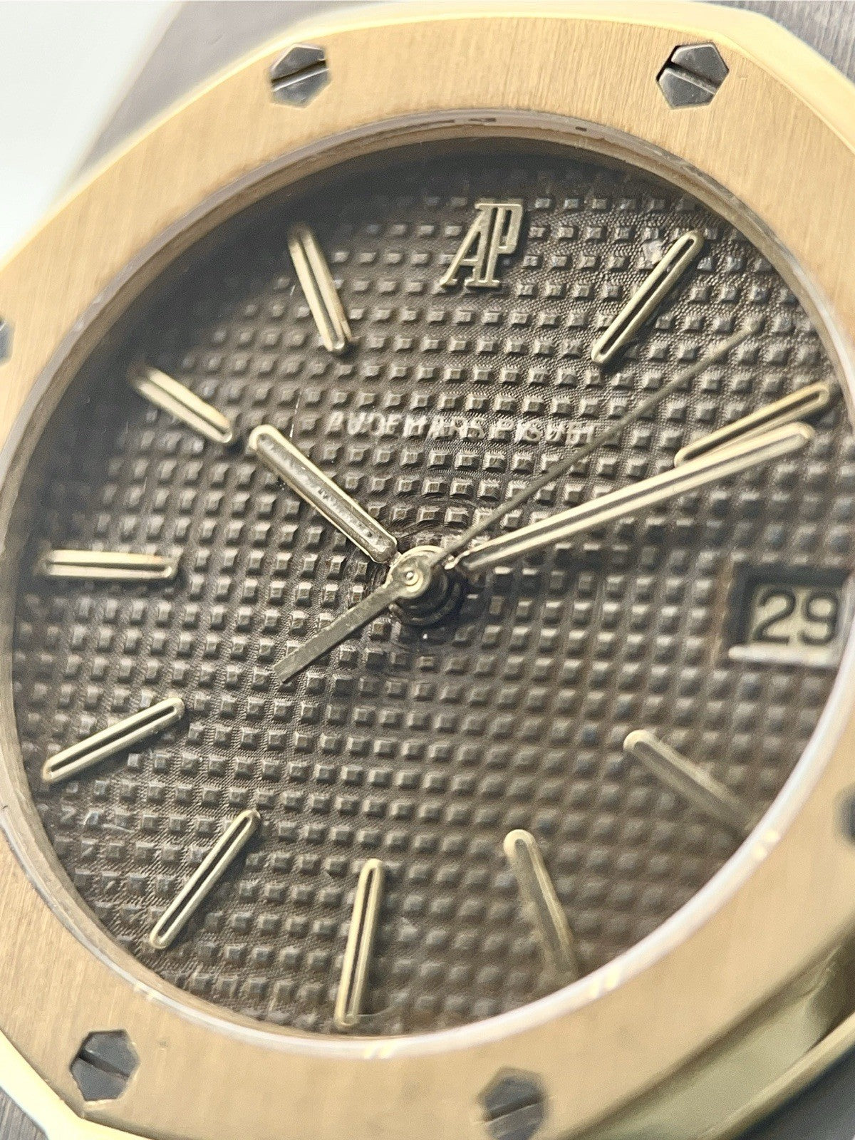 Audemars Piguet Gold & Steel Brown Dial 35mm Quartz Men’s Watch 56023SA